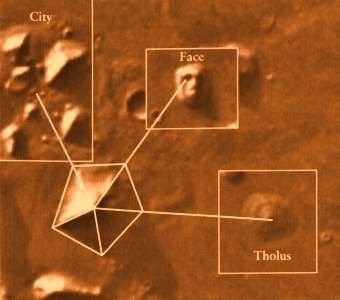 Pirámide de Marte el planeta Rojo
