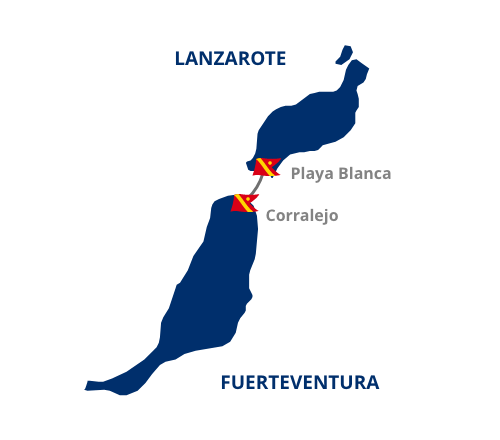 ¿Cuánto tarda un ferry de Lanzarote a Fuerteventura?
